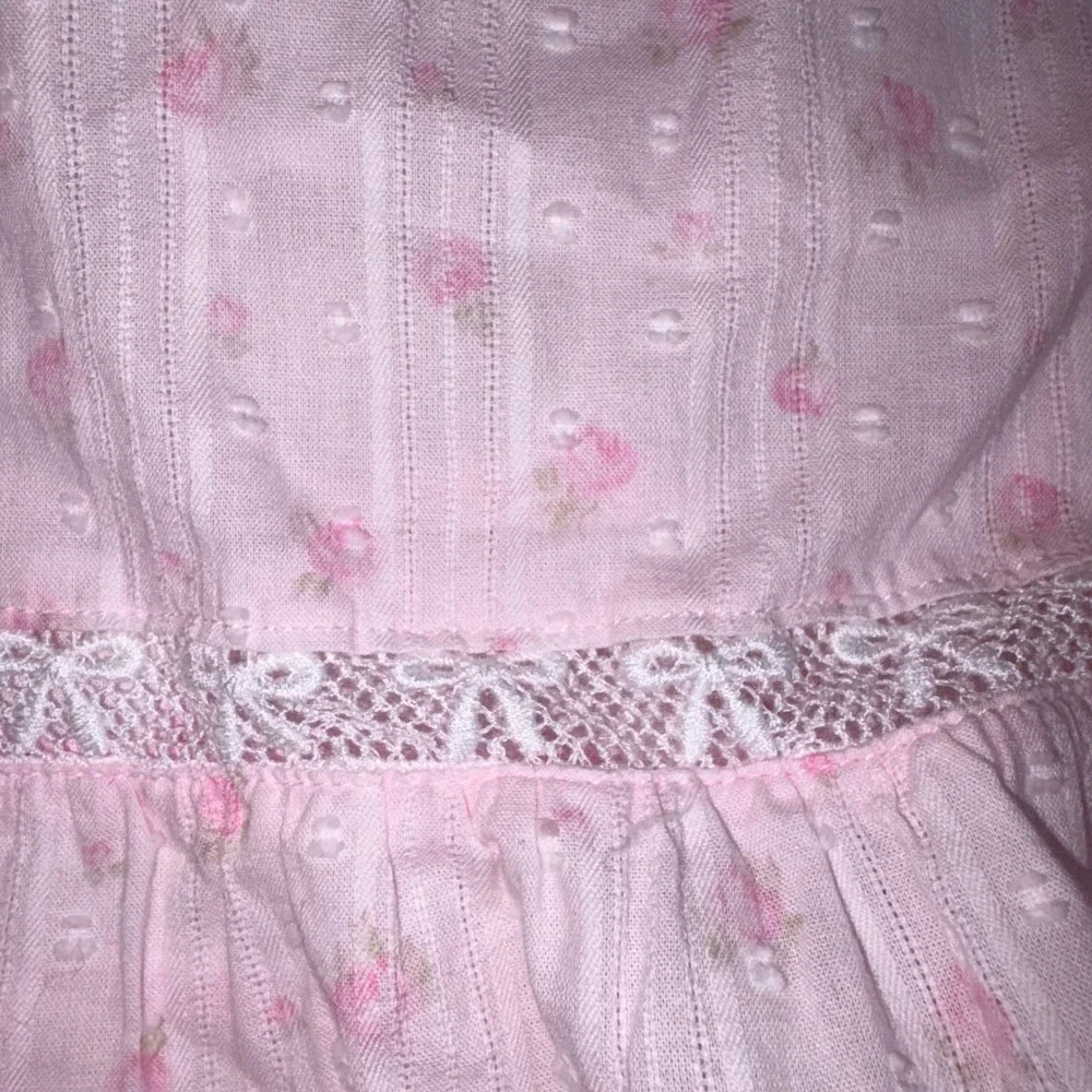 LoveShackFancy x Target Tiered Maxi Skirt age 10 Light Pink NEW Floral Lace Bows